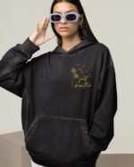 Bluza oversize z kapturem <br>Just Breathe Edycja Gold <br>Haft, Efekt sprania